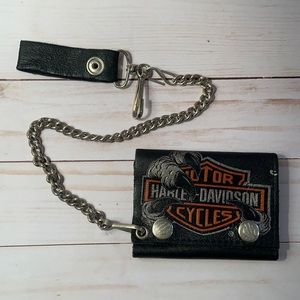 Harley Davidson Leather Wallet and Keychain